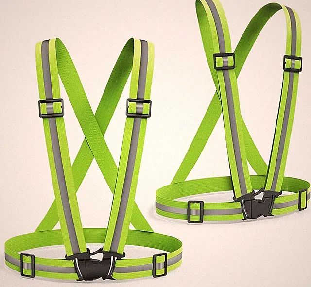 2 Pack Safety Vest Adjustable Reflective Belt Stripe Night Running Jogging Bike