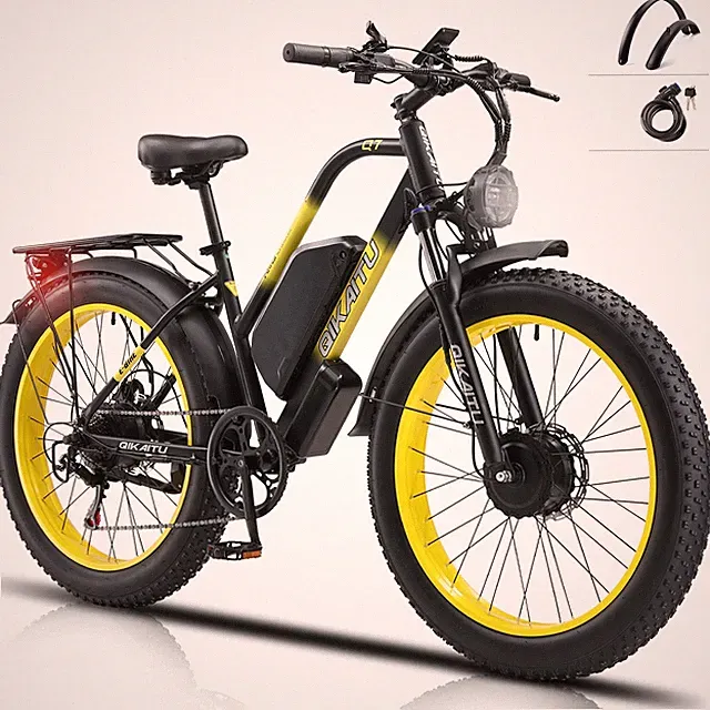2000W Dual Motor Q7 E-Bike For Adult 48V/23Ah Lithium Battery UL2849 24" FatTire