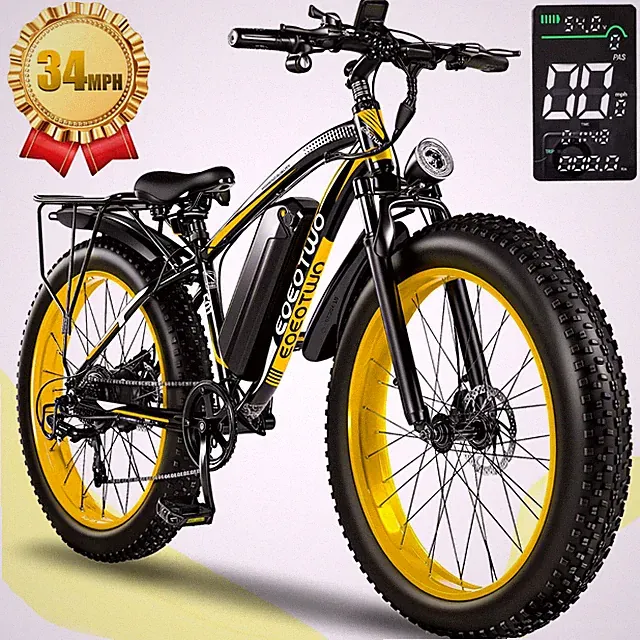 26"Fat Tire Electric Bike for Adults 1500W 34MPH 48V15AH 60Miles Mountain E-bike