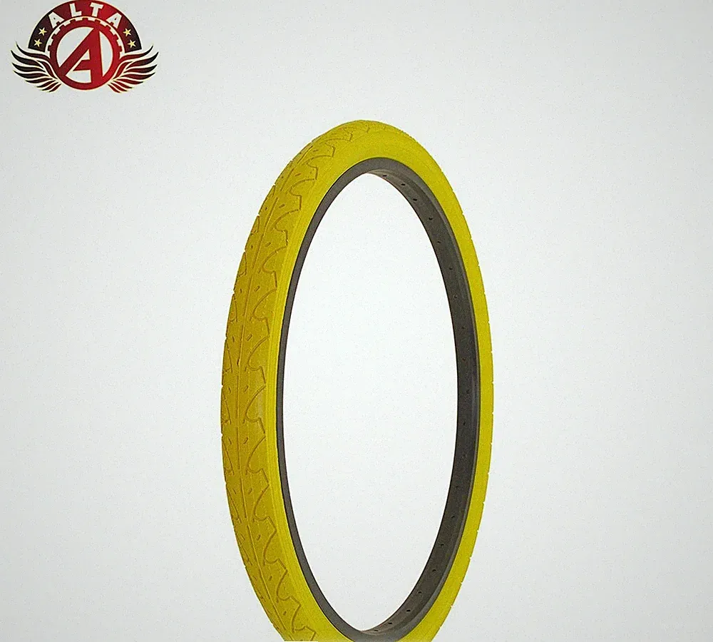 ALTA BICYCLE CRUISER DURABLE TIRE 26 x 1.95 YELLOW CITY CAVALIER SLICK TREAD.