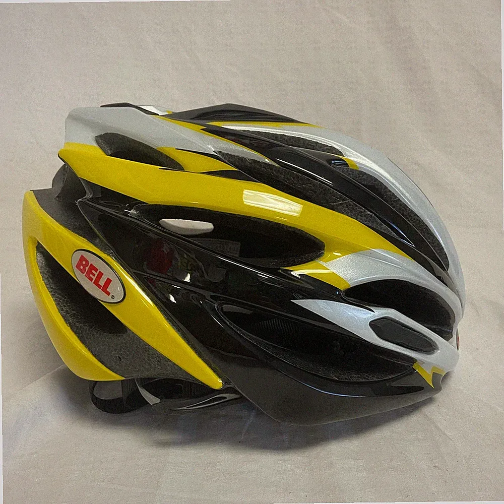 Bell Array Road Bicycle Cycling Helmet Gloss Black / Yellow Small SM *Display*