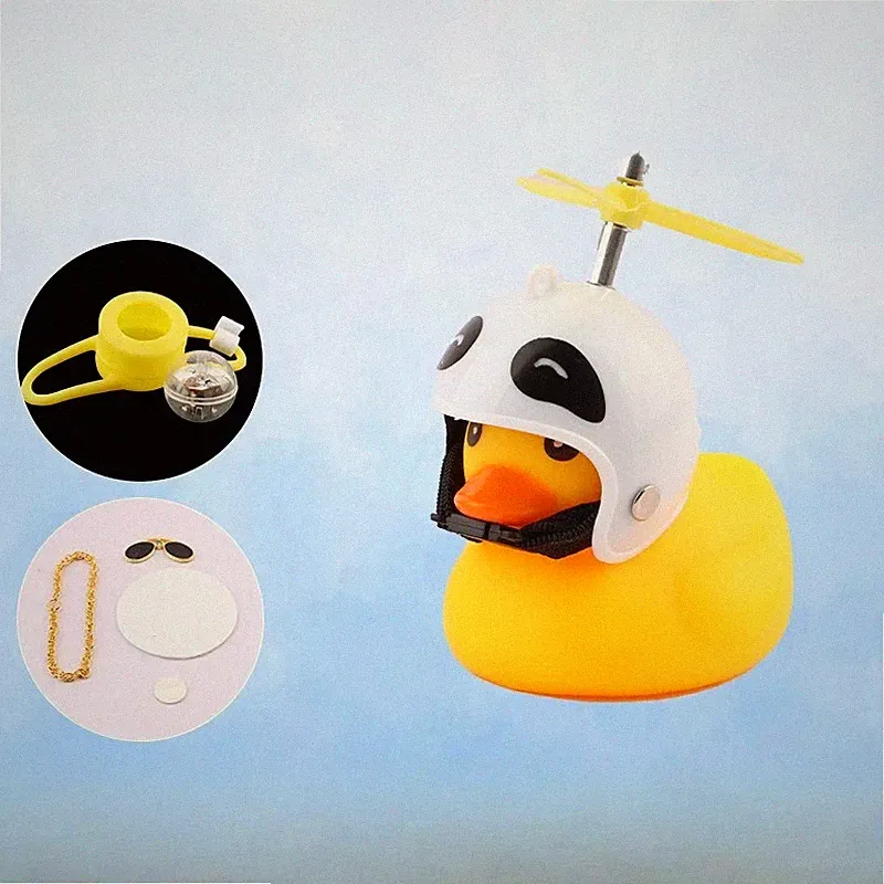 Bicycle Bells Handlebar Bicycle Yellow Duck Cartoon Little Yellow Ducks Helmet H