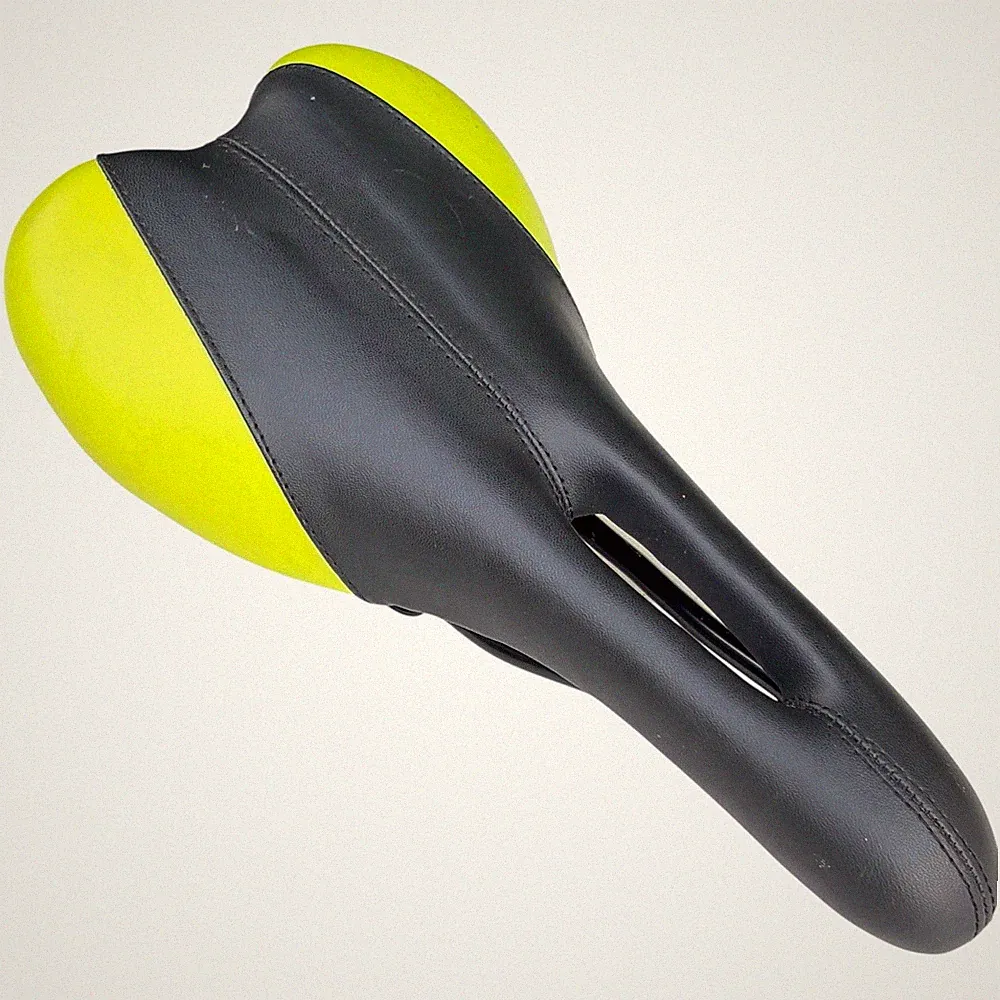 Bicycle Comfort Saddle Seat Black and Yellow Unsure of Brand