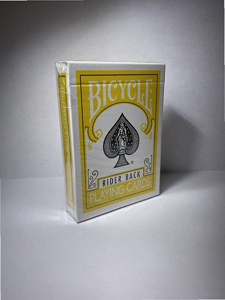 Bicycle Rider Back Yellow Playing Cards - New, Sealed