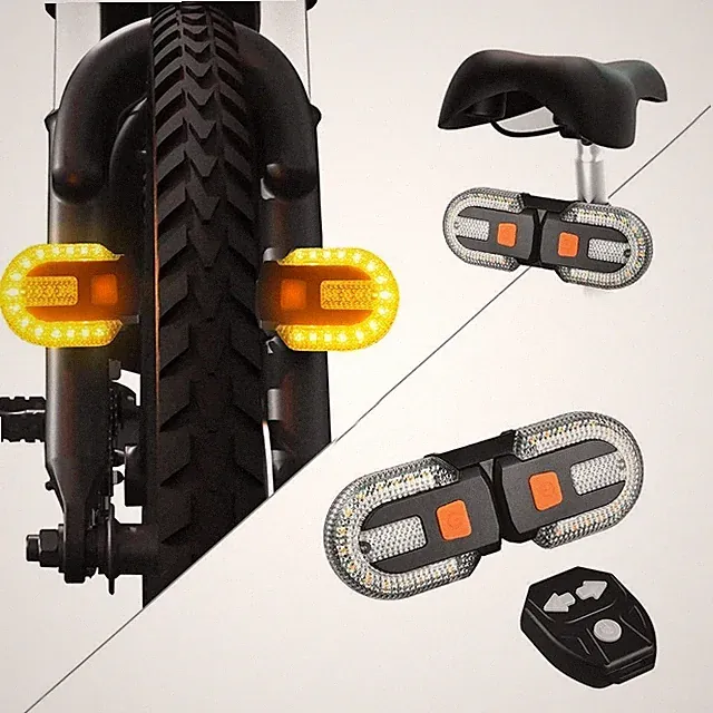 Bike Turn Signals Light Front or Rear Bicycle Tail Light W/ Remote Control USB