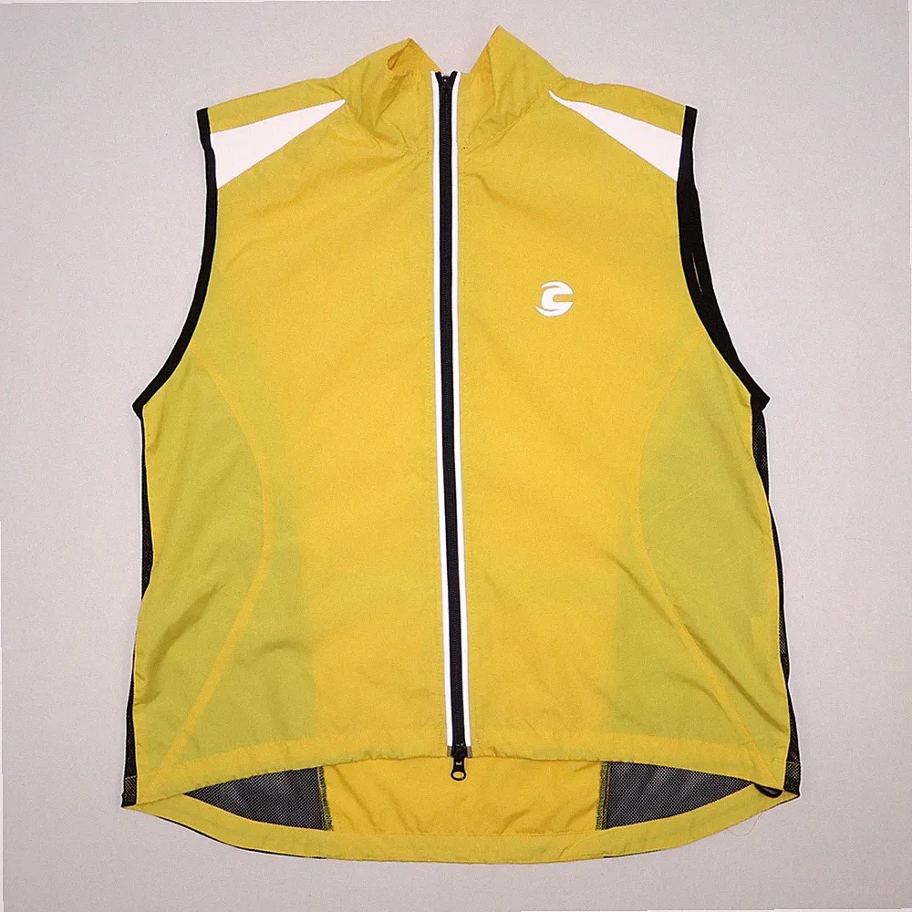 Cannondale Yellow Poly Sport Vest Size L Large Bike Bicycle Reflective Safety