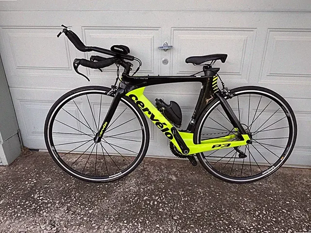 Cervélo P3 Carbon 48cm 700C Time Trial/Tri Bike Rim Brake Black/Yellow