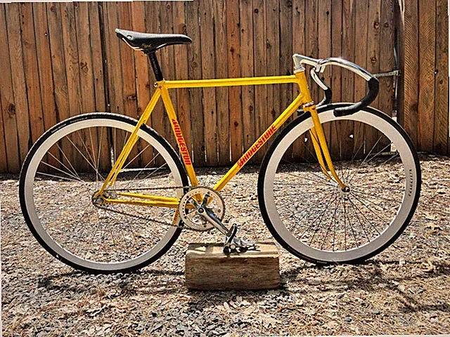 Classic Bridgestone Track Bike–NJS Steel, Quality Components (fixed gear, fixie)