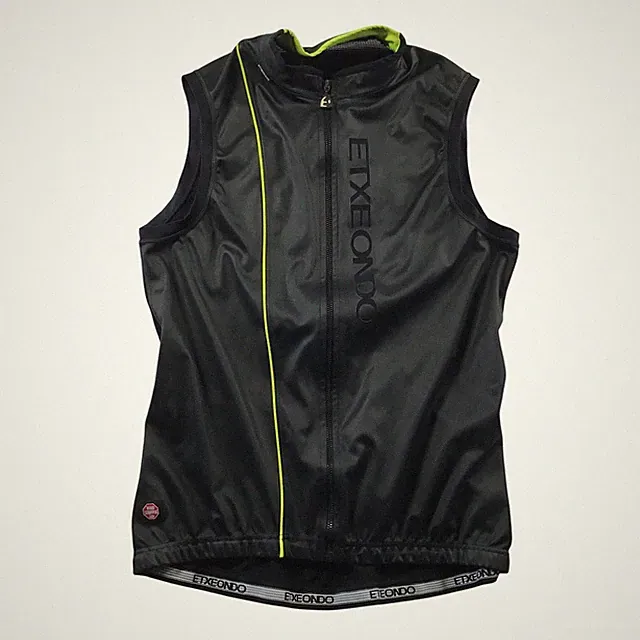 Etxeondo Mens Cycling Vest XL Black Neon Yellow Windstopper Full Zip Gilet Spain