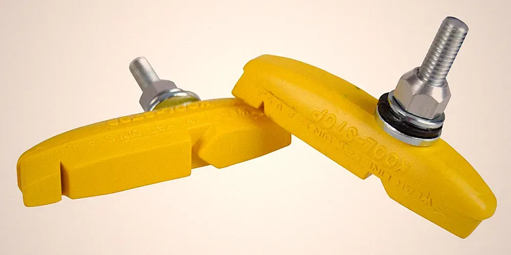 KOOL STOP Eagle 2 II bicycle BMX THREADED brake pads YELLOW