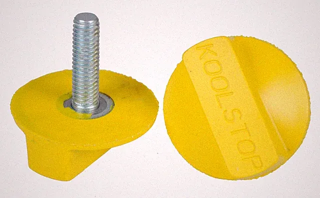 KOOL STOP Intl'l old school BMX finned bicycle brake pad REFILLS (PAIR) - YELLOW