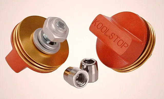 KOOL STOP old school BMX finned bicycle brake pads GOLD SALMON