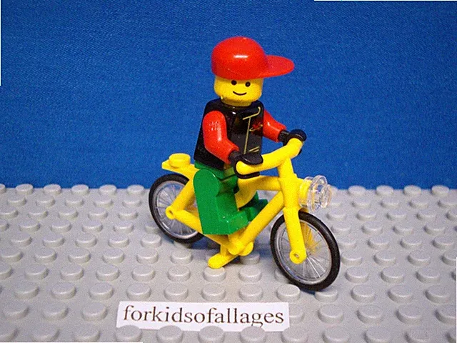 Lego Yellow Bicycle and Minifigure Bike Rider