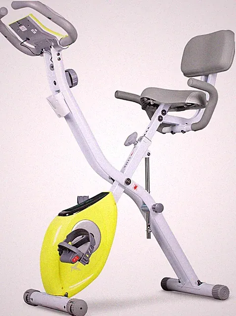 LEIKE X Bike Ultra-Quiet Folding Exercise Bike, Magnetic Upright Bicycle with He