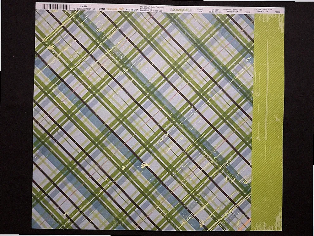 LITTLE YELLOW BICYCLE "LUCKY ME" 12X12 CARDSTOCK PAPERS (SOME FOILED)