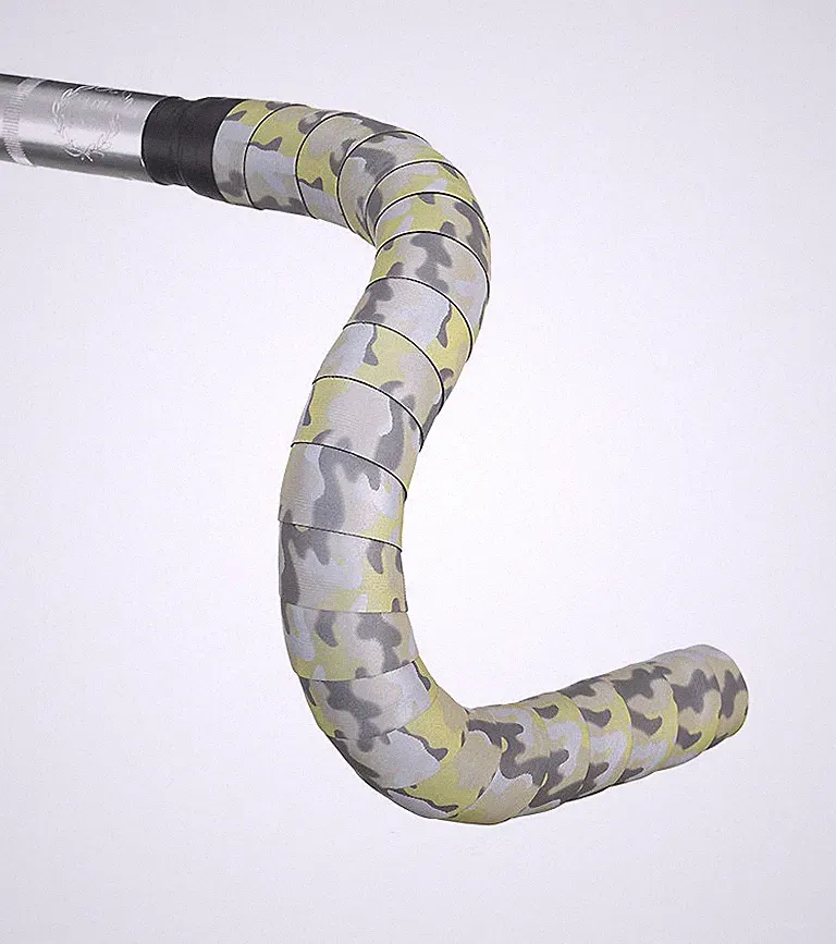 NEW! Reflective Night Guard Road Touring Bicycle Bike Handlebar Tape Camo Yellow