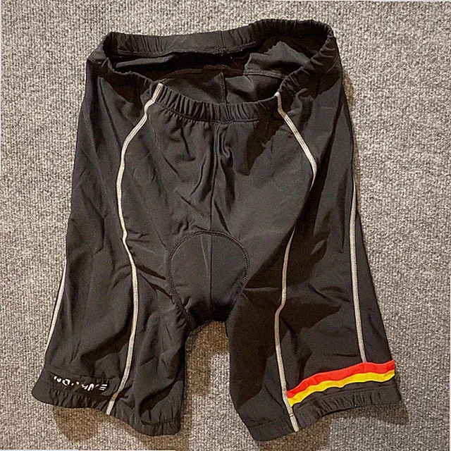 Nooyme Cycling Padded Shorts Womens L Black Gel Chamois Liner Stretch 22" Waist