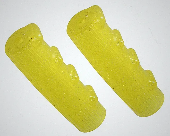 Sparkle Yellow Oval Classic Cruiser Bicycle Grips Schwinn Phantom Prewar Style.
