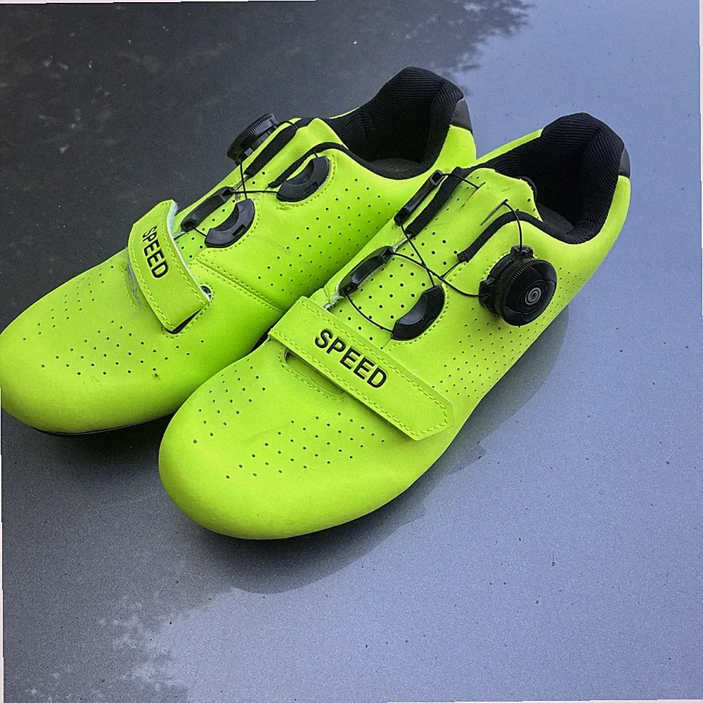 SPEED Road Cycling Shoes Triathlon Bicycle neon yellow MTB Mountain Size 38