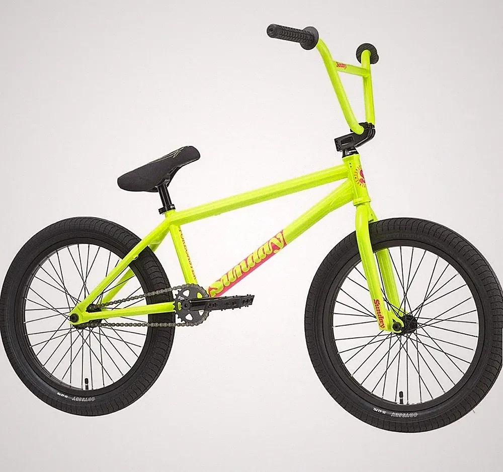 SUNDAY BIKE BMX FORECASTER 20" BICYCLE FLUORESCENT YELLOW AARON ROSS