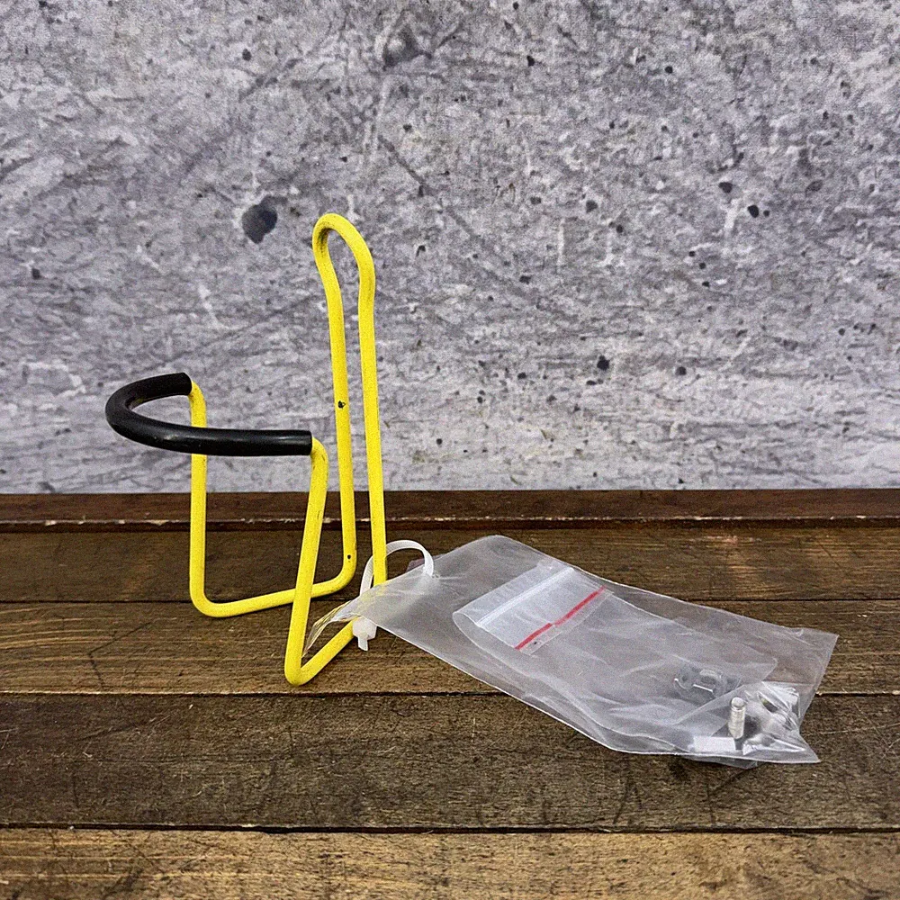 Velocity Yellow Bicycle Water Bottle Cage Paramount Solo Rubber Bike Holder 90s