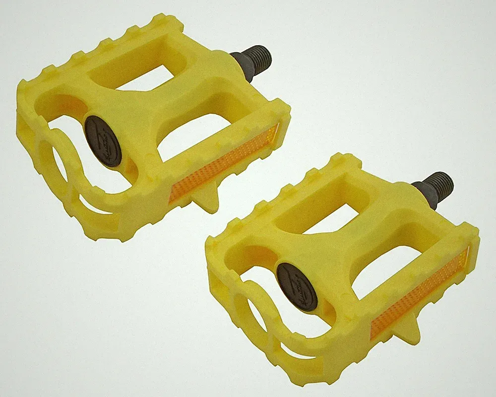 YELLOW Bicycle M.T.B Pedals 861 1/2" BMX Lowrider Mountain Bike Beach Cruiser.