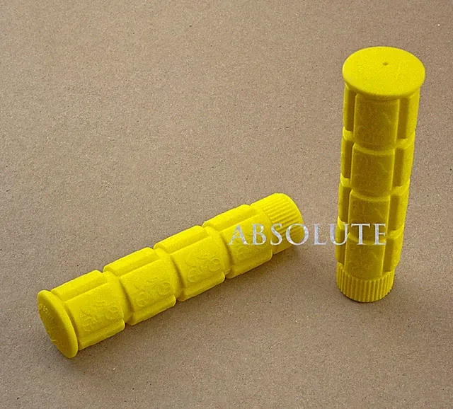YELLOW FIXIE TRACK BIKE GRIPS FIXED GEAR OLD SCHOOL BMX MTB CRUISER BICYCLE GRIP