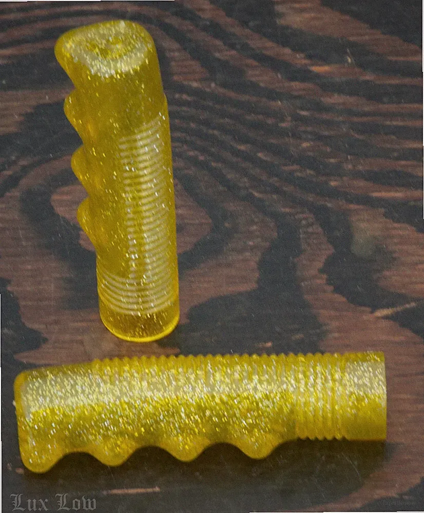 Yellow Sparkle Bike GRIPS Vintage Cruiser Stingray Bicycle Lowrider Schwinn